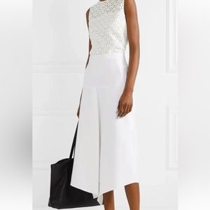 Tibi asymmetrical midi skirt soft white (not bright white)